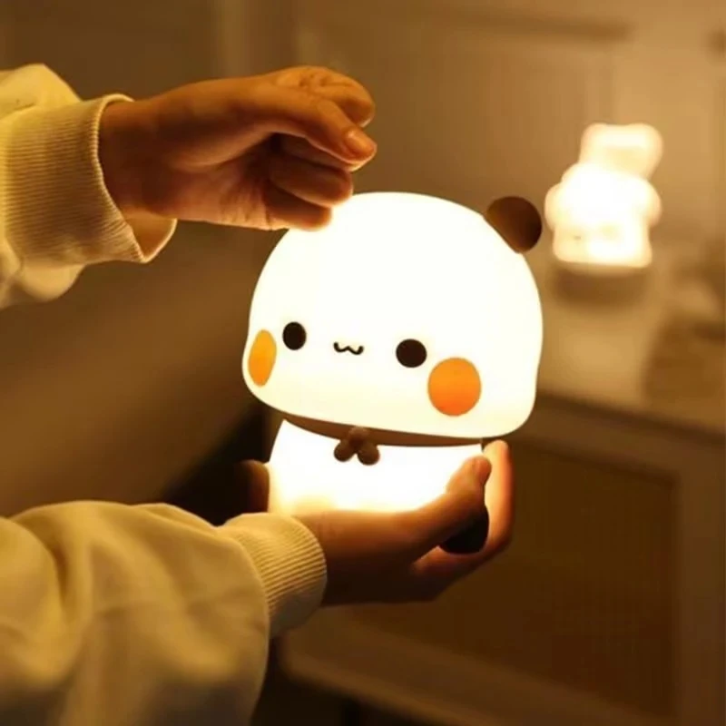 

Bear Panda Led Night Light Lamp Bubu And Dudu Cute Animal Cartoon Nightlight for Kids Bedside Bedroom Living Room Decorative