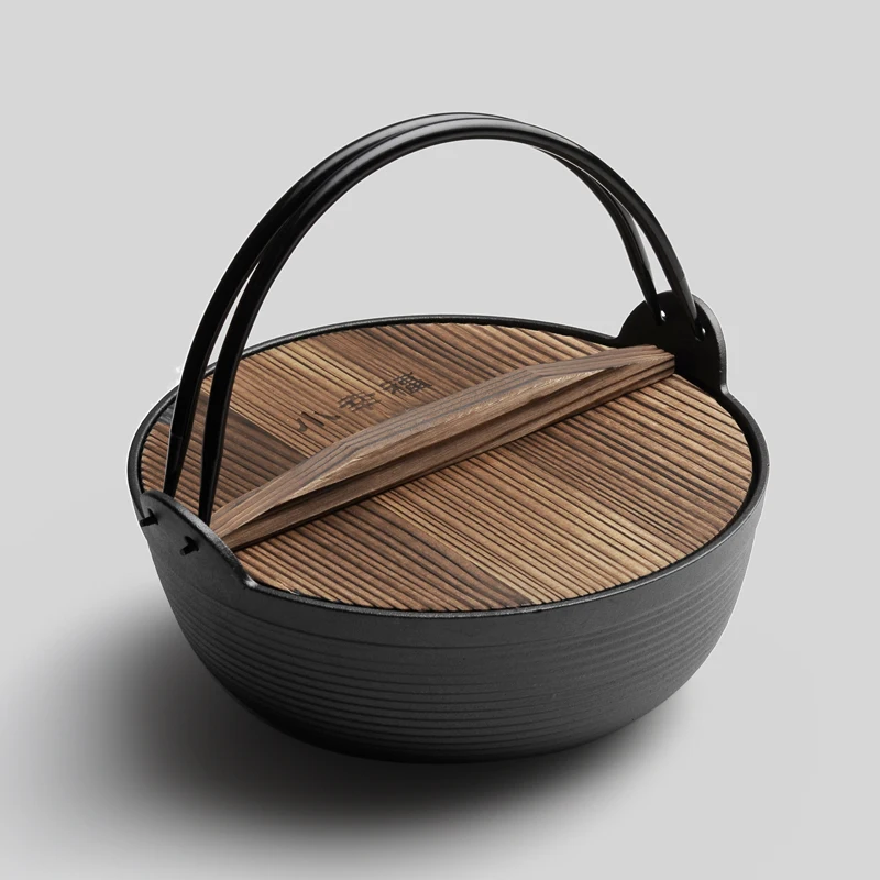 

Cast Iron Saucepan Household Uncoated Non-Stick Old-Fashioned Soup Pot Thickened Japanese Sukiyaki Pot