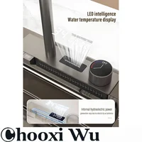 CHOOXIWU-อ่างล้างจานชามสแตนเลสเดี่ยวขนาดใหญ่พร้อมก๊อกน้ำ-จอแสดงผลดิจิตอลน้ำตกฝนตกระบบ5ฟังก์ชั่นอ่างล้างจาน 3
