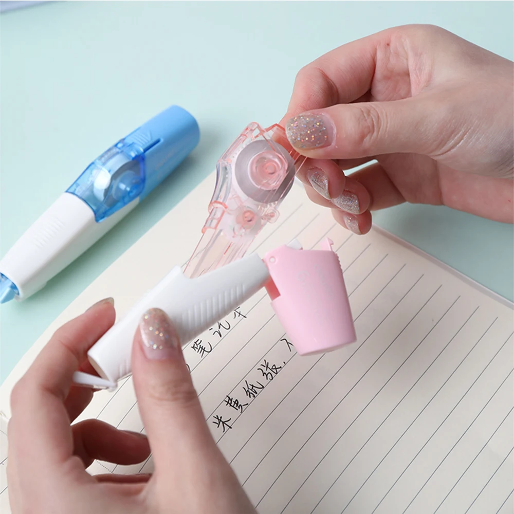 Deli Push Type Correction Tape Replaceable Core Correction Modification Female High Beauty Altered Stationery Supplies