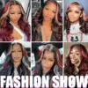 200 Density 1B/27/Red Wig 30 Inch Highlight 5x5 Glueless 99J Burgundy Body Wave Colored Transparent Lace Closure Wigs Human Hair 5