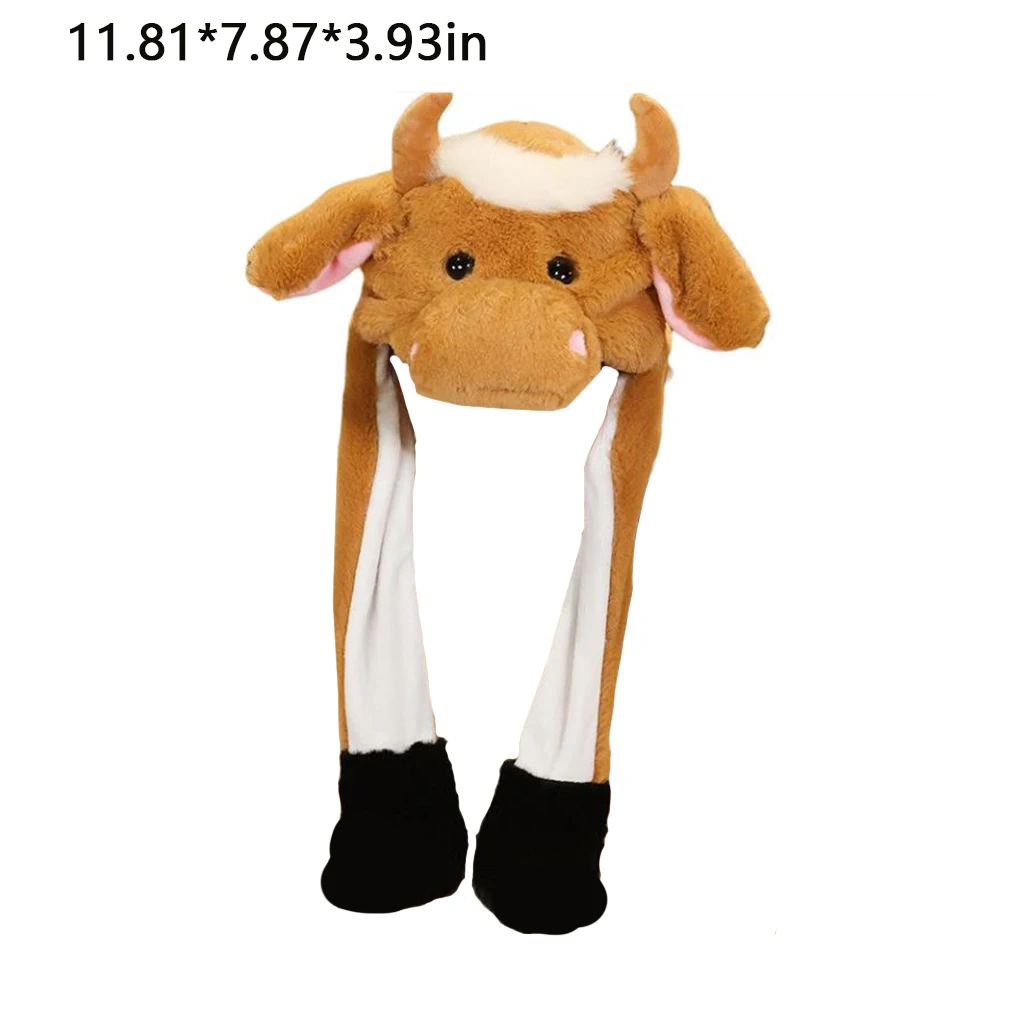 Girl Hat Animal Ear Women Cap Moving Headgear Comfortable Headwear Toy