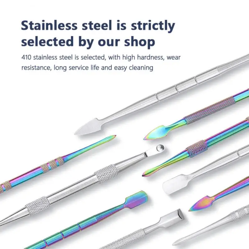 Nail-Art-Stainless-Steel-Cuticle-Pusher-Set-Double-ended-Cuticle-Pusher ...