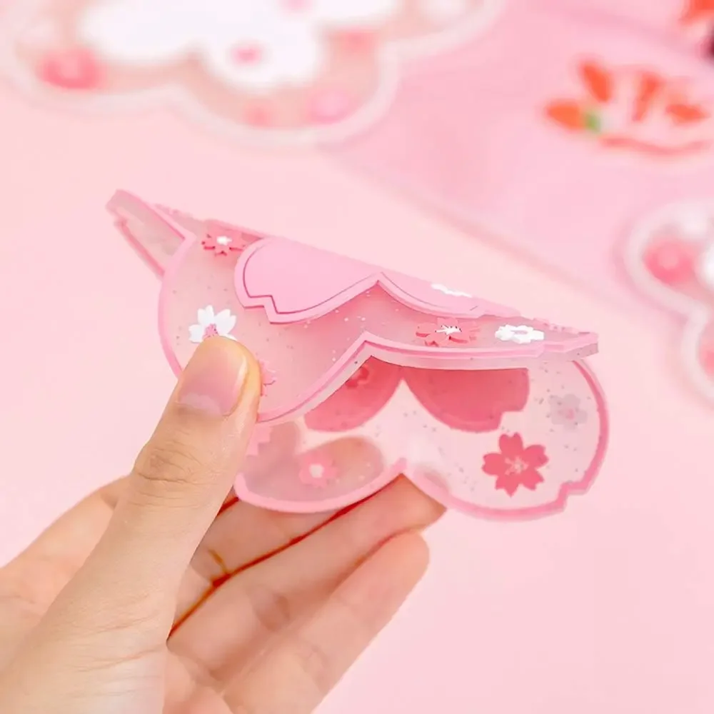 Coaster 2PCS Cute Cherry Blossom PVC Home Tea Mug Pink Flower Pattern Anti-Skid Pot Bowl Pad Placemat for Desk Drink