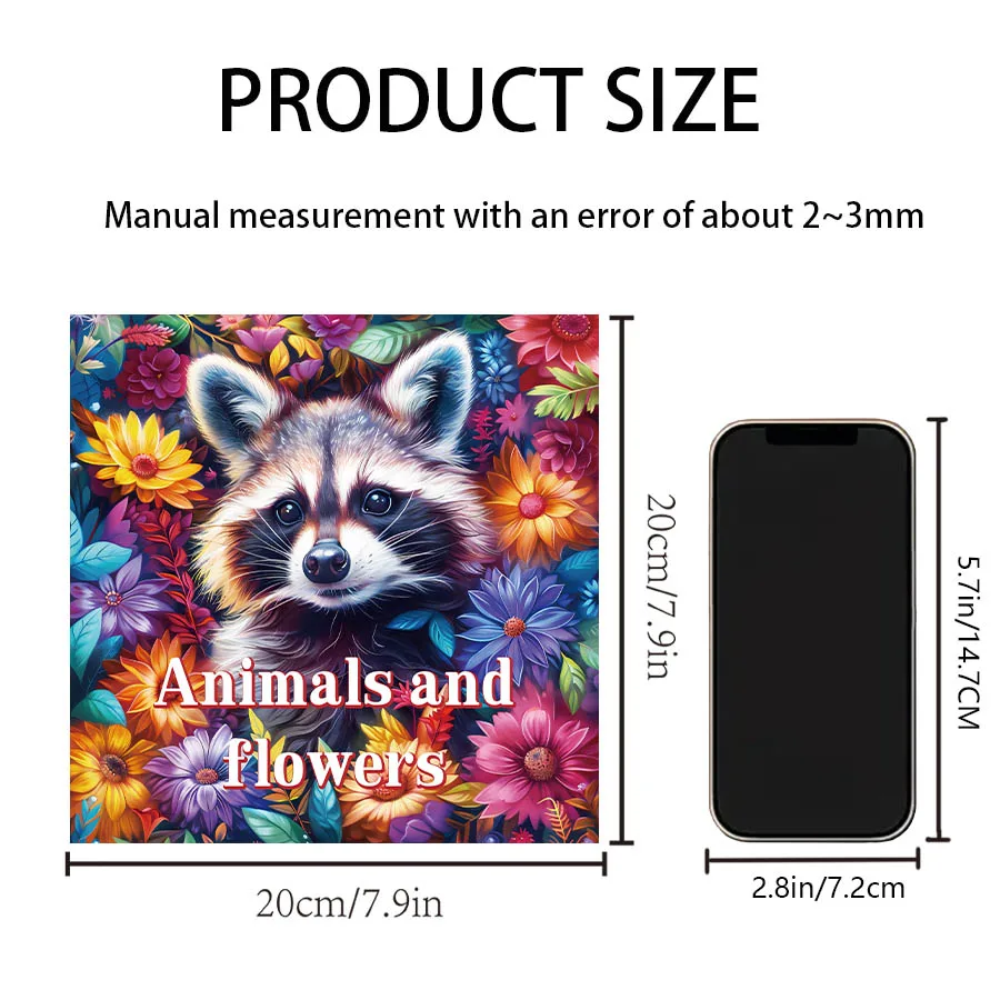 ספר תמונה למבוגרים: חיה ופרח צביעה ספר-20 עמ 'של חיות חמודות בשדות פרחים