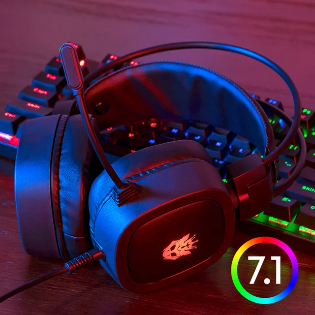 Gaming Headset 7.1 Virtual Surround Sound Gamer Earphones Voice Control 1