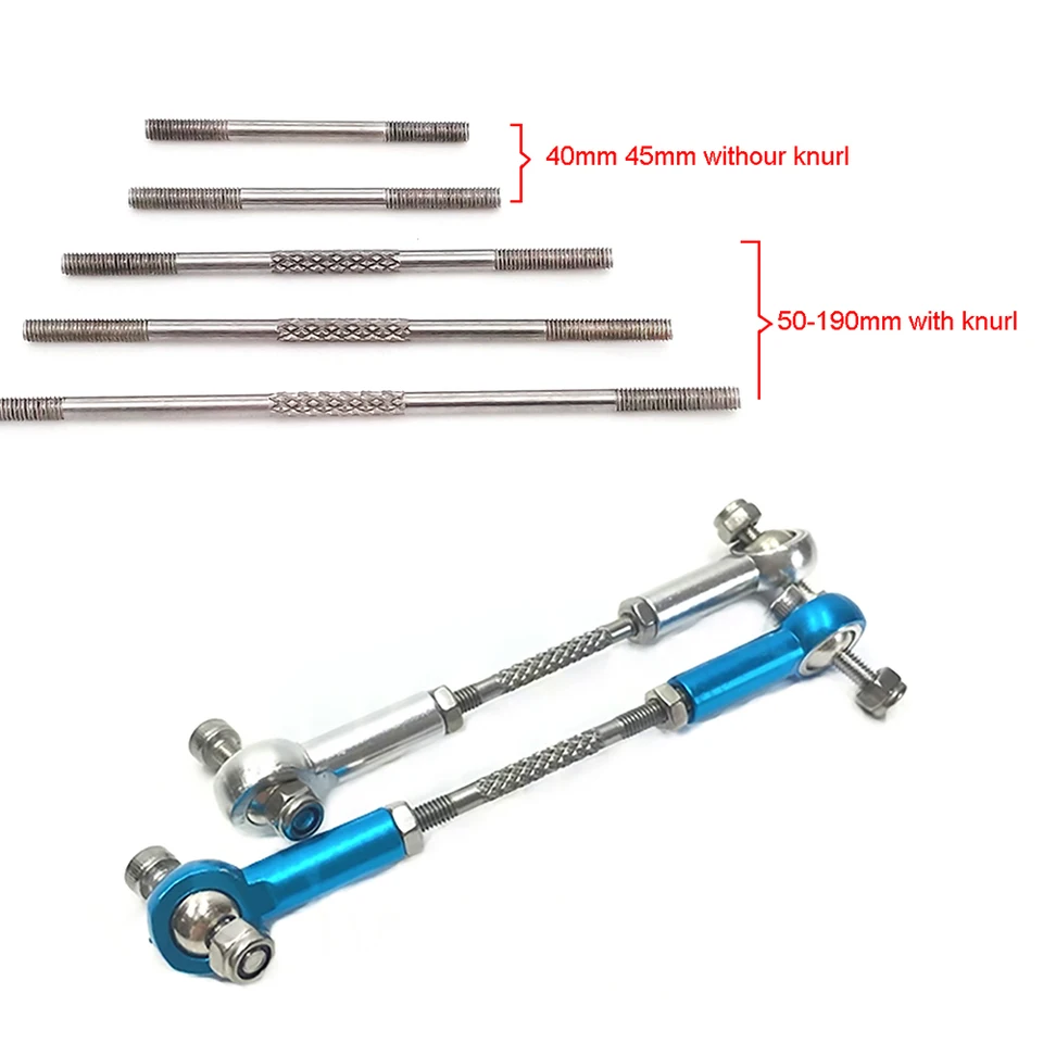 SUNGOOYUE 10 Pezzi M3 RC Testa A Sfera Con Tirante, Testa A Sfera Di Collegamento Con - Foto 8