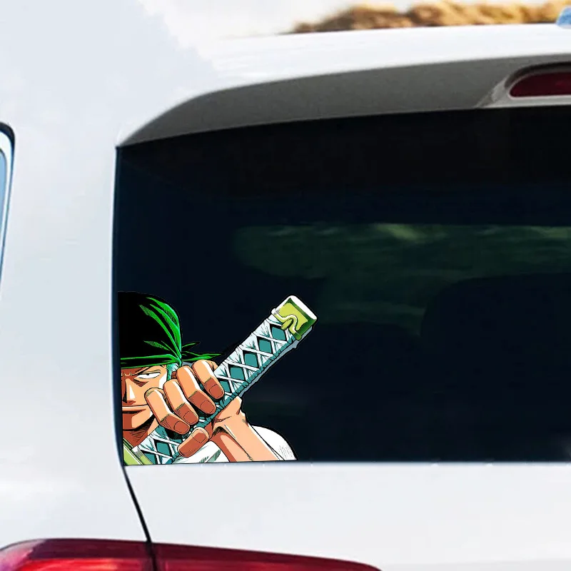 Hot One Piece Anime Reflective Car Stickers Roronoa Zoro Monkey D. Luffy Car  Waterproof Window Decoration Stickers Toys Gifts - AliExpress