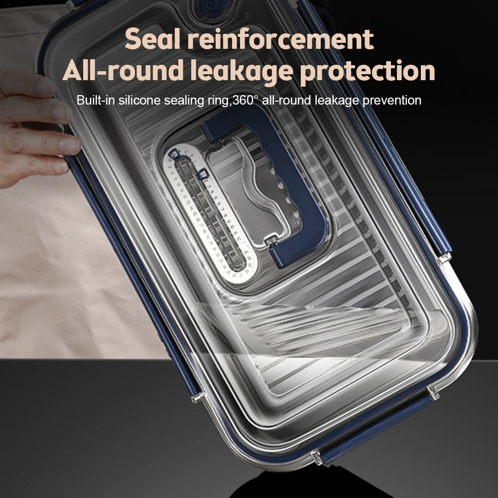 Food Storage Containers with Lids Airtight Food Grade 316 Stainless Steel Large Capacity Leakproof Kitchen Storage Container
