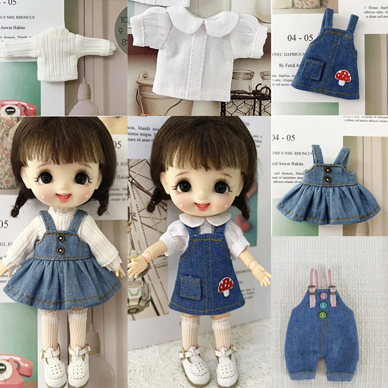 

HOUZIWA OB11 Doll Clothes GSC 1/12 BJD Doll Dress Jean