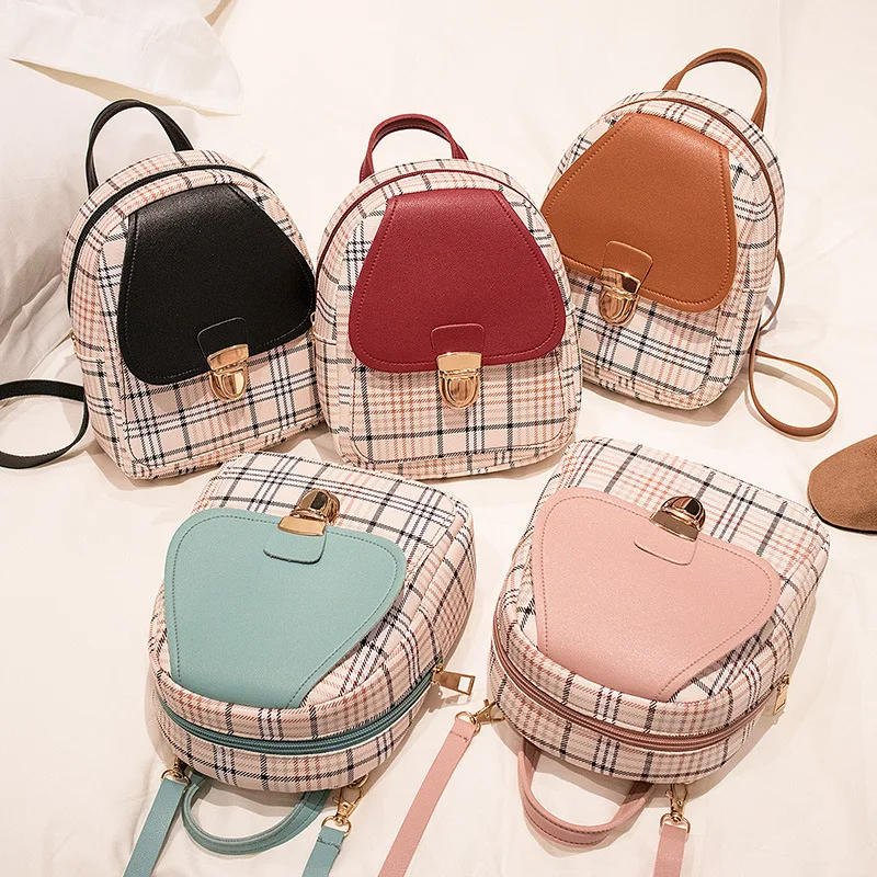 Women's Mini Backpack Luxury PU Leather Kawaii Backpack Cute Graceful  Bagpack Small School Bags for Girls Bow-knot Leaf Hollow - AliExpress