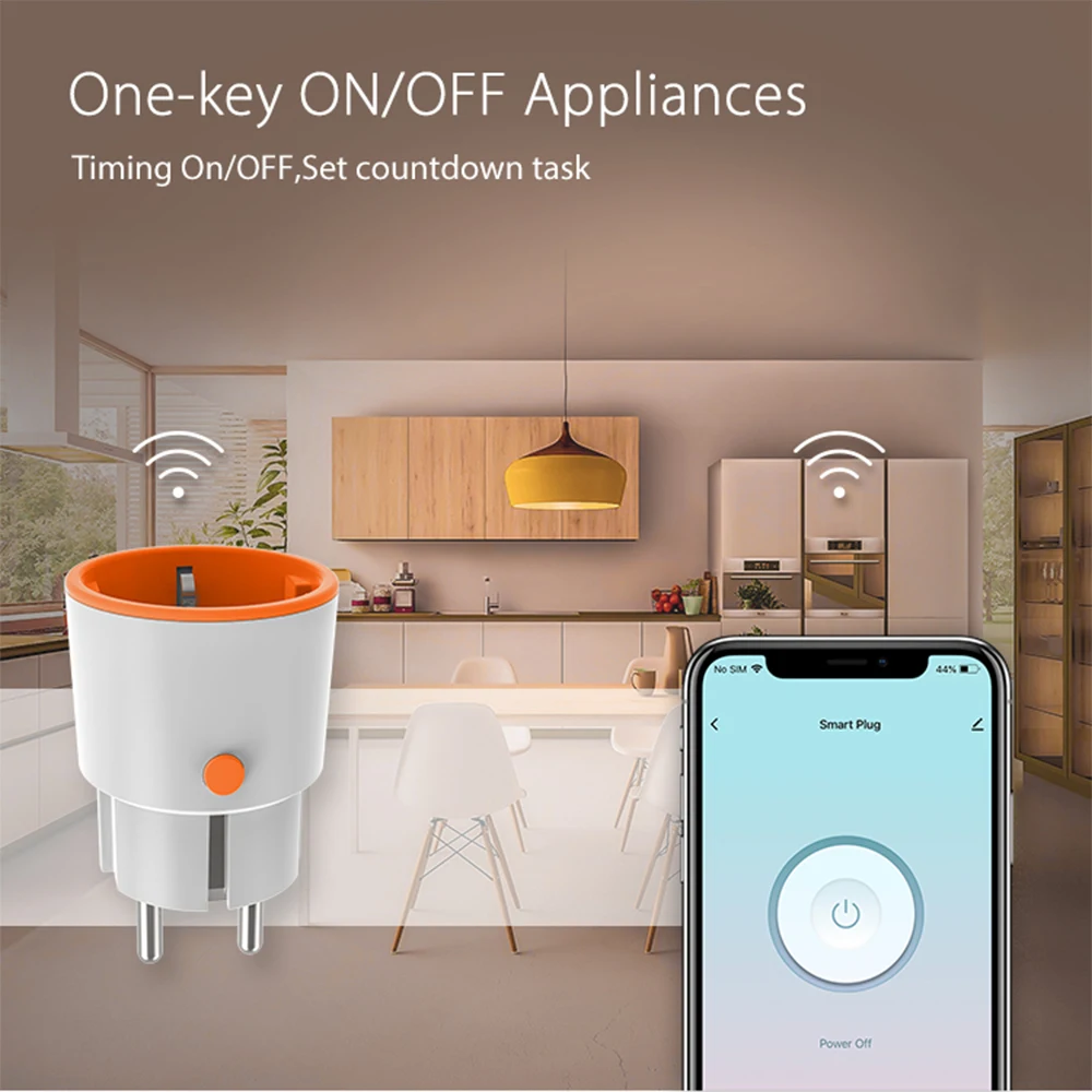 Smart Plug Socket Tuya Zigbee 3680W 16A Power Energy Monitoring Timer Switch EU Outlet Work with Tuya Hub Zigbee2mqtt