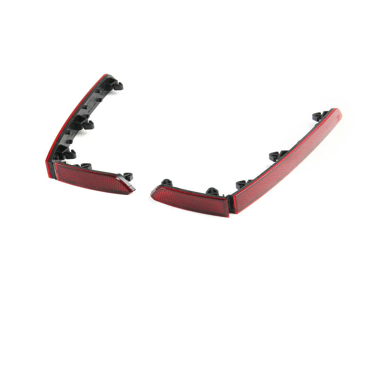 자동차 ABS 빨간색 후면 범퍼 반사판 브레이크 램프 Tiguan L 2017-2019 용 거짓 조명 장식 조명