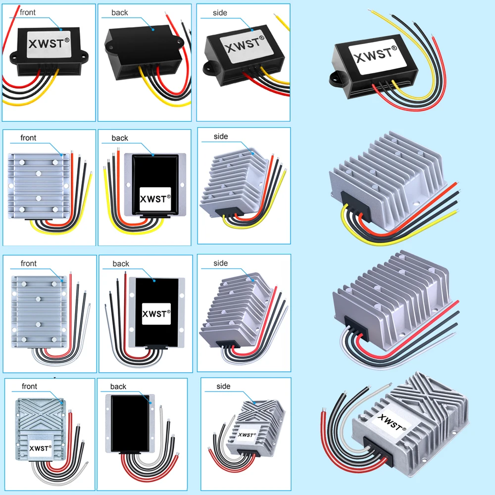 Power Supply Converter XWST DC DC Boost 12V to 13.8V-48V Car Laptop