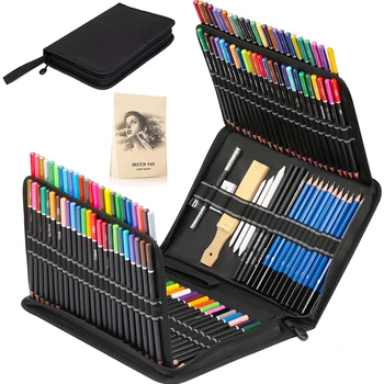28/54/72/96/144 pezzi Disegno Schizzo Set da colorare Matite da disegno e kit per schizzi Kit di strumenti artistici Set di materiali artistici professionali 1