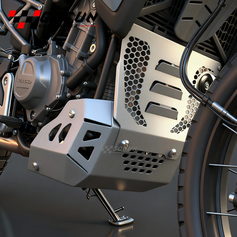 ZEXDDI Motorfietsaccessoires geschikt voor CFMOTO 450MT 450 MT 450 CF MT450 2024 2025 CNC standaard voetvergroting zijstandaard verlenging pad (grijs