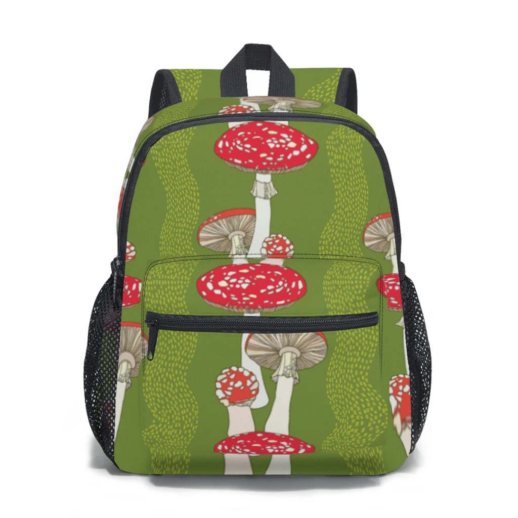 

Amanita and stripes red cup mushroom Kids Backpack Toddler School Bag Kindergarten Mochila for Boys Girls 2-5 Years