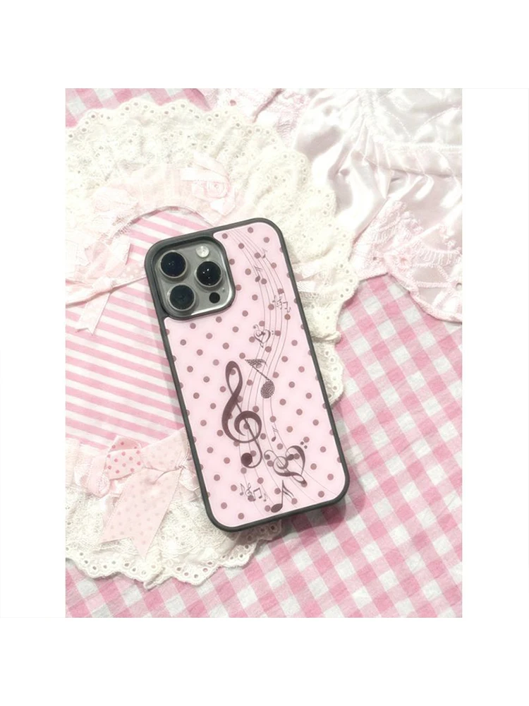 Musical Note Wave Point Shockproof Phone Case - Y2K Bumper Cover