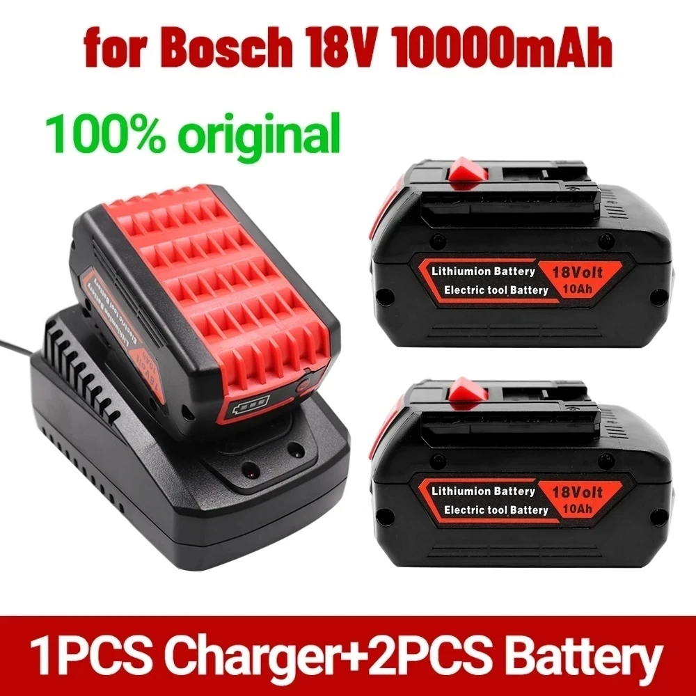 

18V 10000mAh for Bosch Electric Drill 18V 10.0Ah Li-ion Battery BAT609, BAT609G, BAT618, BAT618G, BAT614, 2607336236+charger