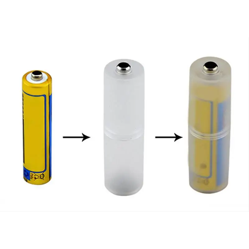 AA Battery Adapter Battery Adapter AAA To AA Battery Converter Holder AAA To AA Battery Converter For Home School Offices Garage