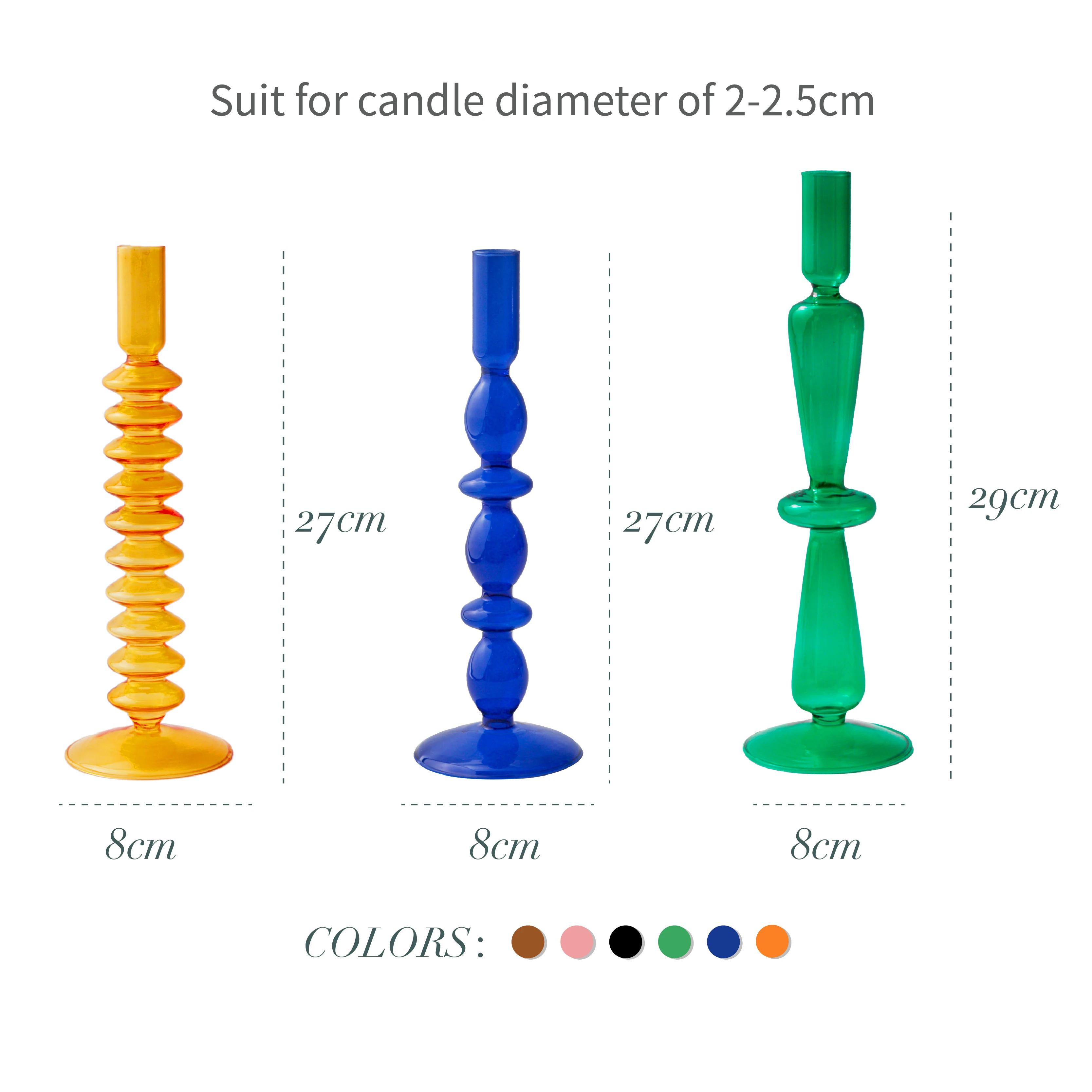 Floriddle European Glass Candle Holder Candlestick Home Wedding Decoration Nordic Decor