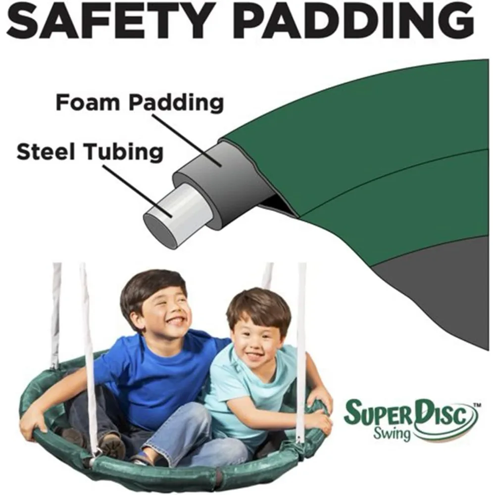 Deerfield Outdoor Playground Swing Set with Slide, See Saw, Trapeze Swing, Fun-Glidr, Swing Seat, and Stand N Swing 6