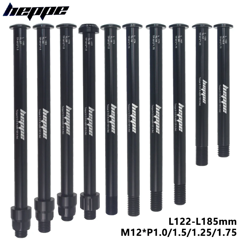 

Велосипедные шпажки HEPPE 12x10 0/110, Задняя Ступица, сквозная ось 12x14 2/148 M12xP1.0/1,25/1,5/1,75, велосипедные быстросъемные
