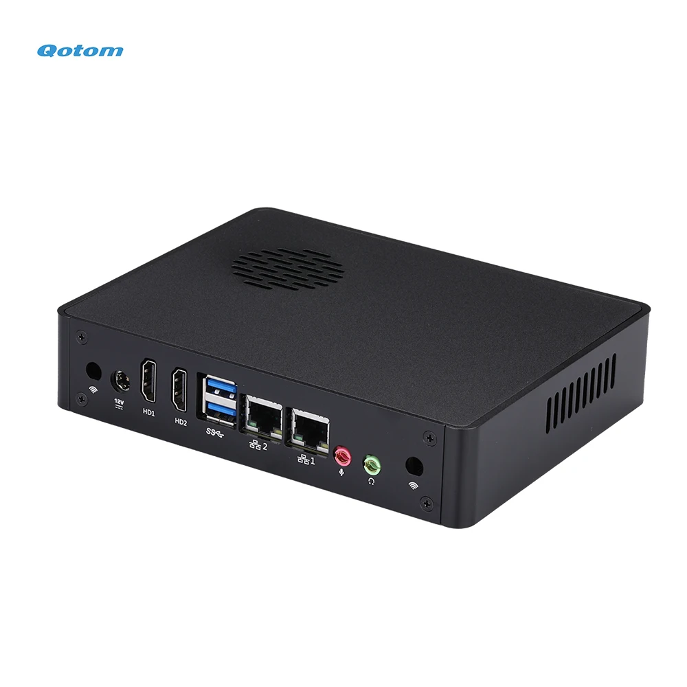 Qotom Mini PC Core i3 i5 Processor 2x LAN, 2x HD 1.4 Ports Home Office Small Desktop PC X86