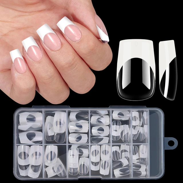 24pcs/Box Press On Nails Manicure Tool Full Cover Detachable French Fake Nails  Nail Tips Butterfly Flower Coffin False Nails Wearable 07 - Walmart.com