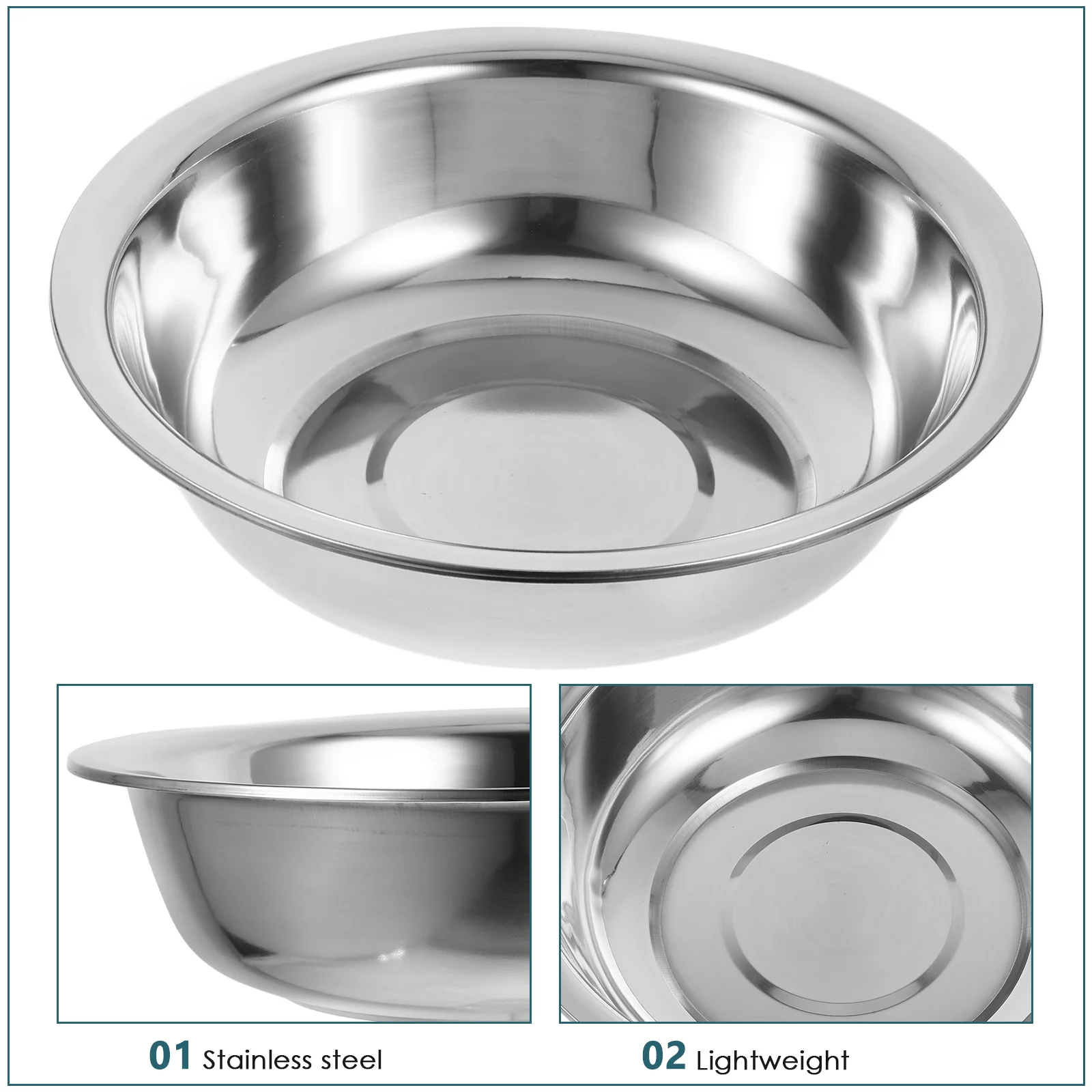 StainlessSteel Basin SoupBowl KitchenFixture HomeTableware PracticalLaundryTub VegetableWasher KitchenSinks