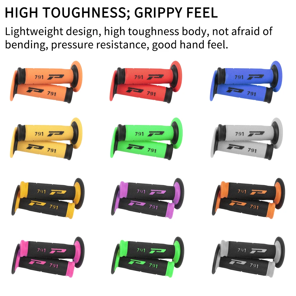 High-Performance Universal Rubber Motorcycle Handlebar Grips - 24mm