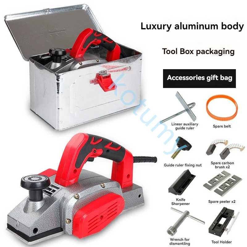 Woodworking Electric Planer Handheld Wood Cutting Tool Electric Hand Planer Household Flip Mount Tool Alloy Flip Planer 5