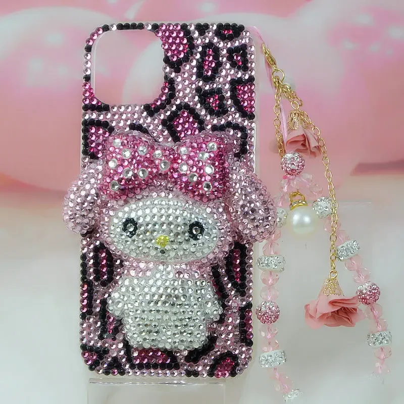 Protective Case For iPhone 13 Pro Max iPhone Xs 14 Plus 15 11 XR 12 Cartoon Melody Rhinestone Female