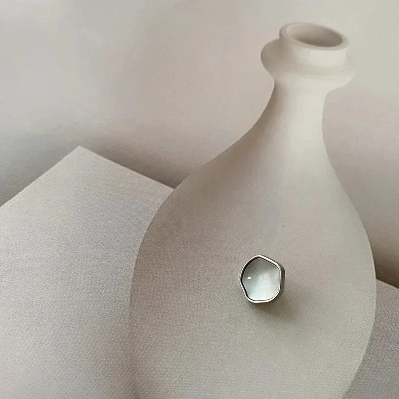 10pcs Set Artistic Alloy Shirt Buttons Avant-Garde Collar Cuff Closures 10mm Miniature Sculpture Buttons For Designer Blouses