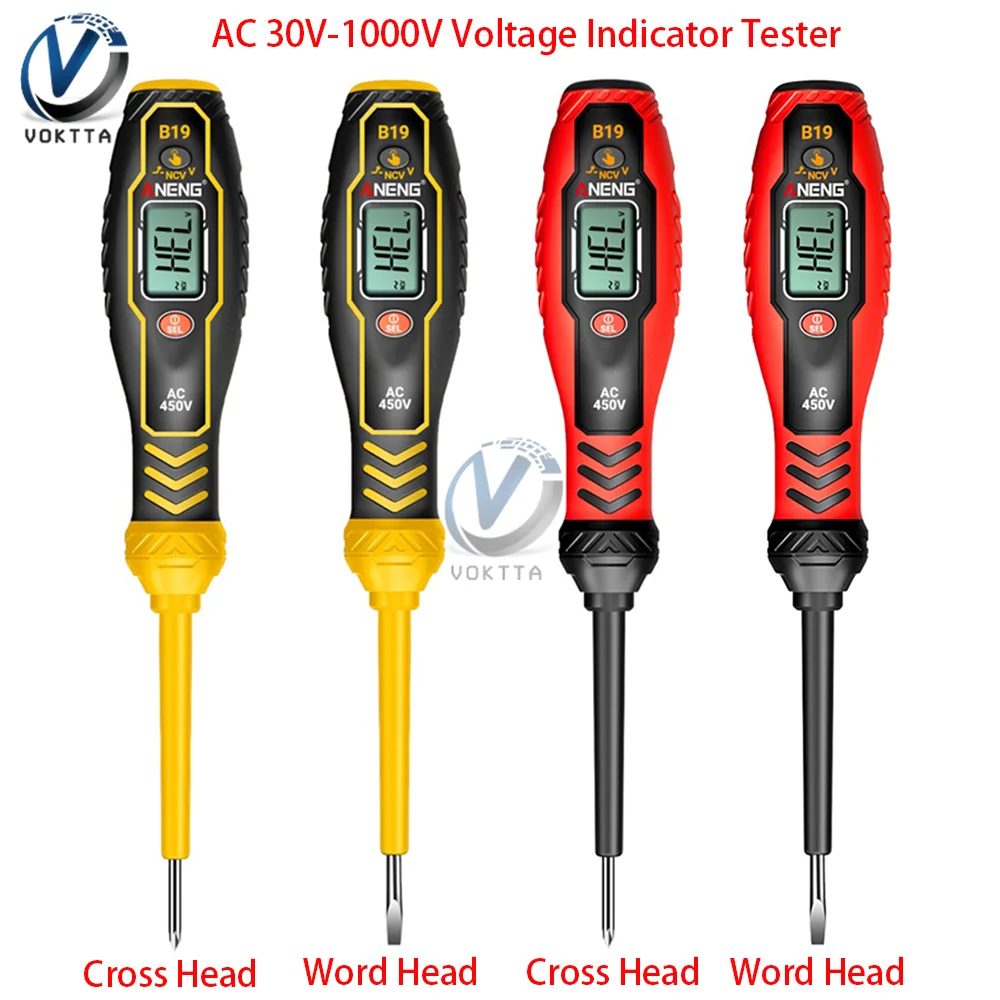 AC 30V-1000V 전압 표시기 테스터 고정밀 전기 드라이버 펜 NCV 유도 회로 ON/OFF 전압 검출기