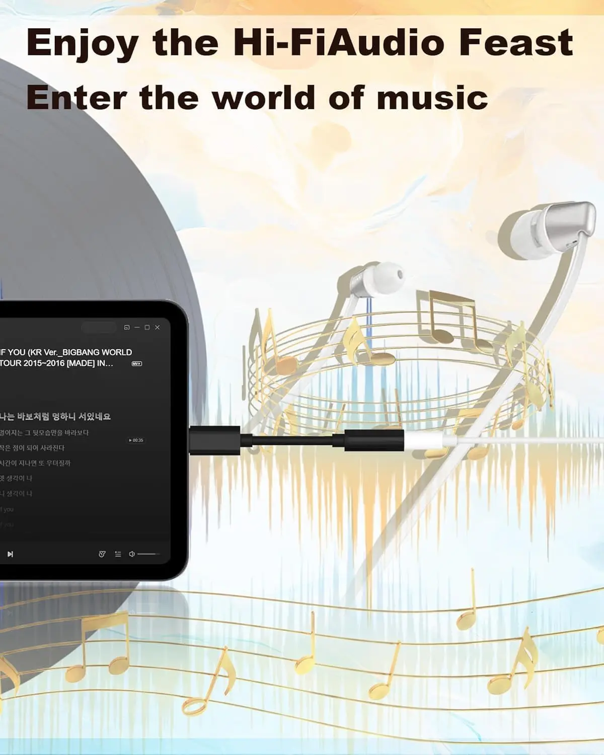 USB Type C to 3.5mm Earphone Adapter and Audio Converter