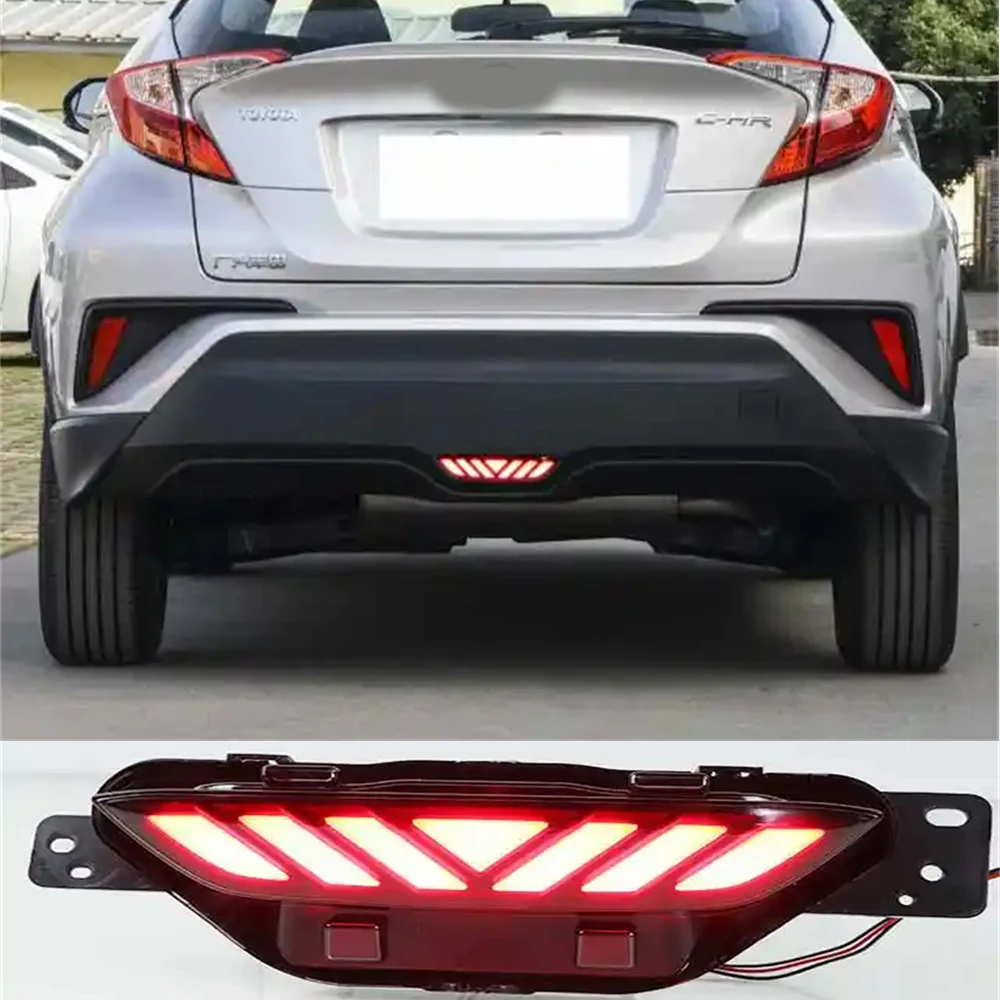 2pcs For TOYOTA C-HR CHR 2016 2017 2018 2019 LED rear bumper lights ...