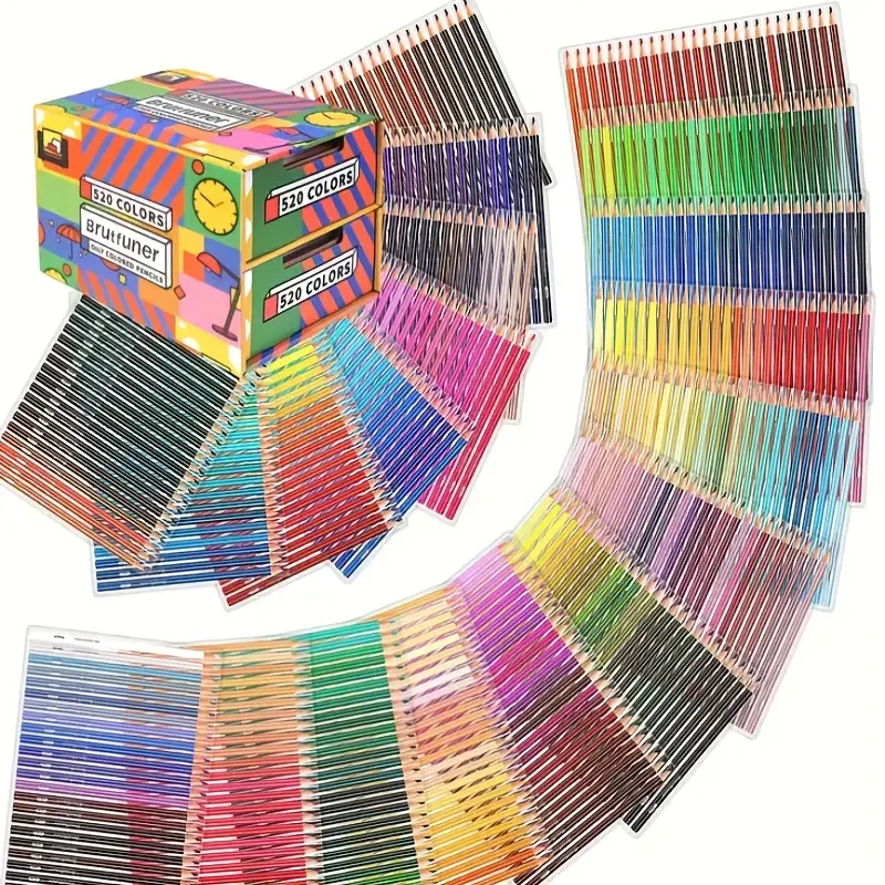 Brutfuner 520 Coloring Pencils for Adults Coloring Books,Colored
