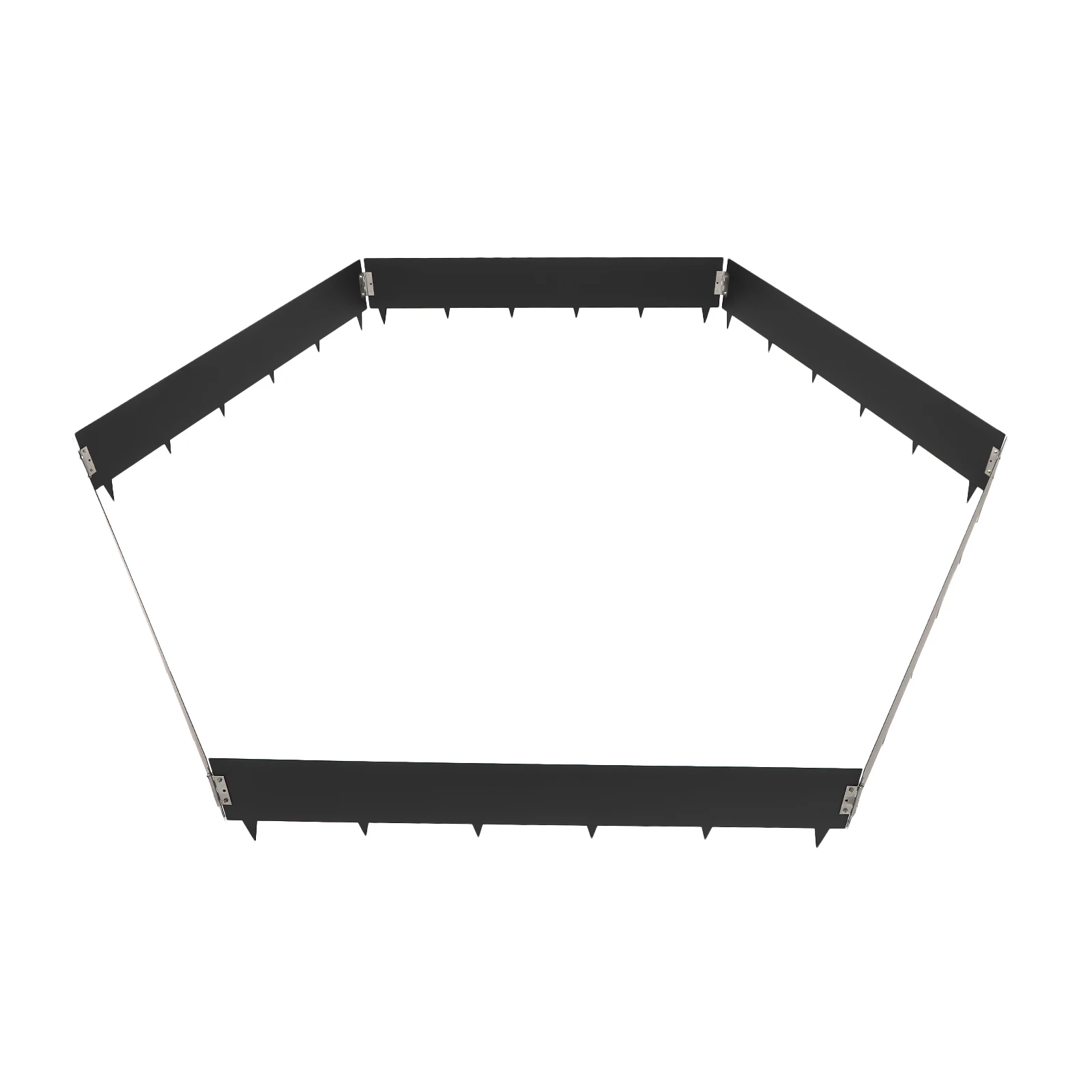 Landscape Edging Set of 6, 40in Length, Black Steel, Effective Weed Isolation, Easy to Connect and Install, Durable for Garden