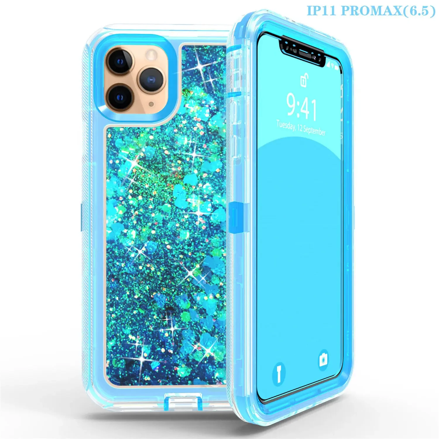 Liquid Glitter Shockproof Phone Case with 3D Sparkly Cover and Anti-Scratch Design