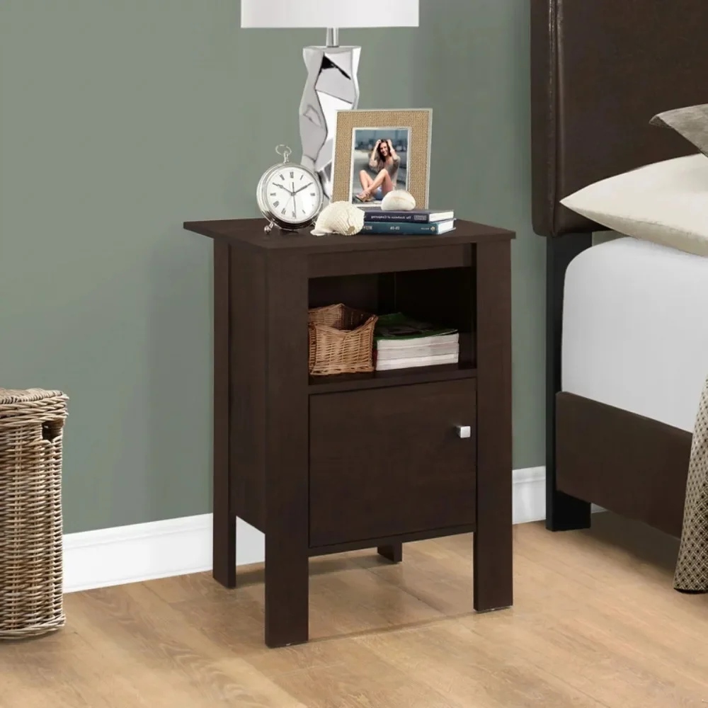 

Accent Table, Side, End, Nightstand, Lamp, Storage, Living Room, Bedroom, Laminate, Brown, Transitional