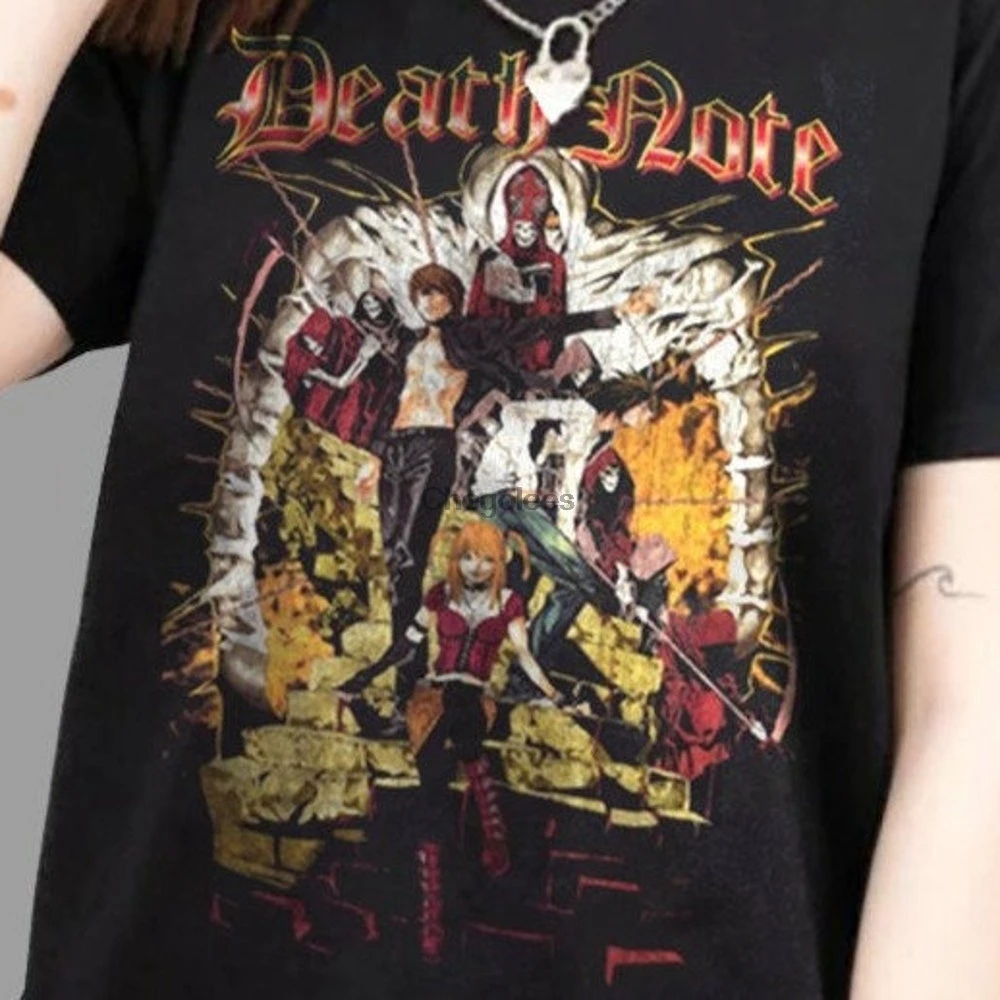 Футболка с принтом из японского аниме Death Note Легкая рубашка Кира рюка Ягами shinigami