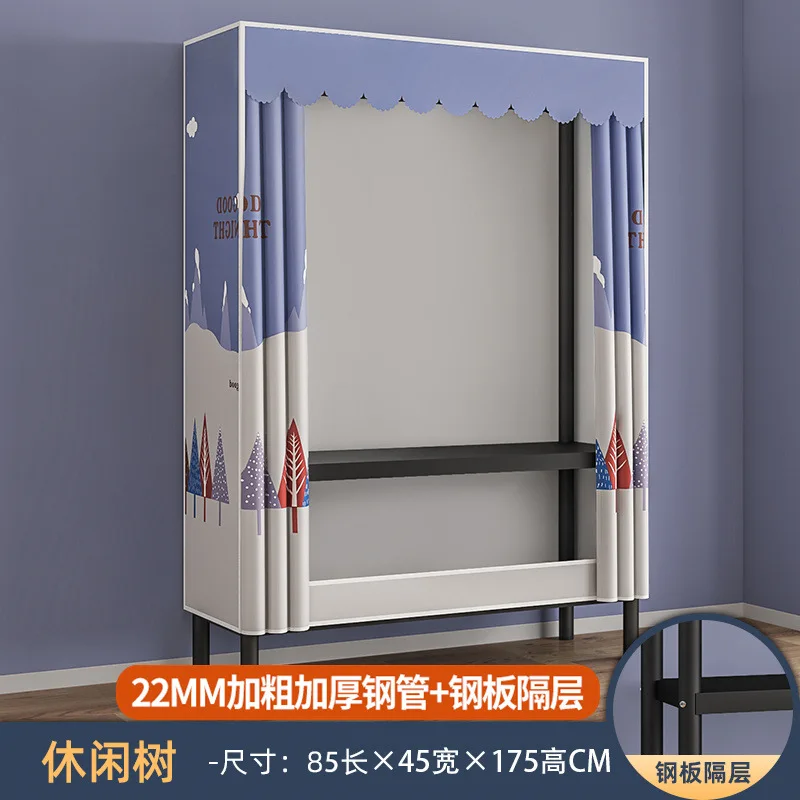 

Wardrobe rental room home bedroom storage cabinet simple modern simple wardrobe solid and stable assembly cloth wardrobe