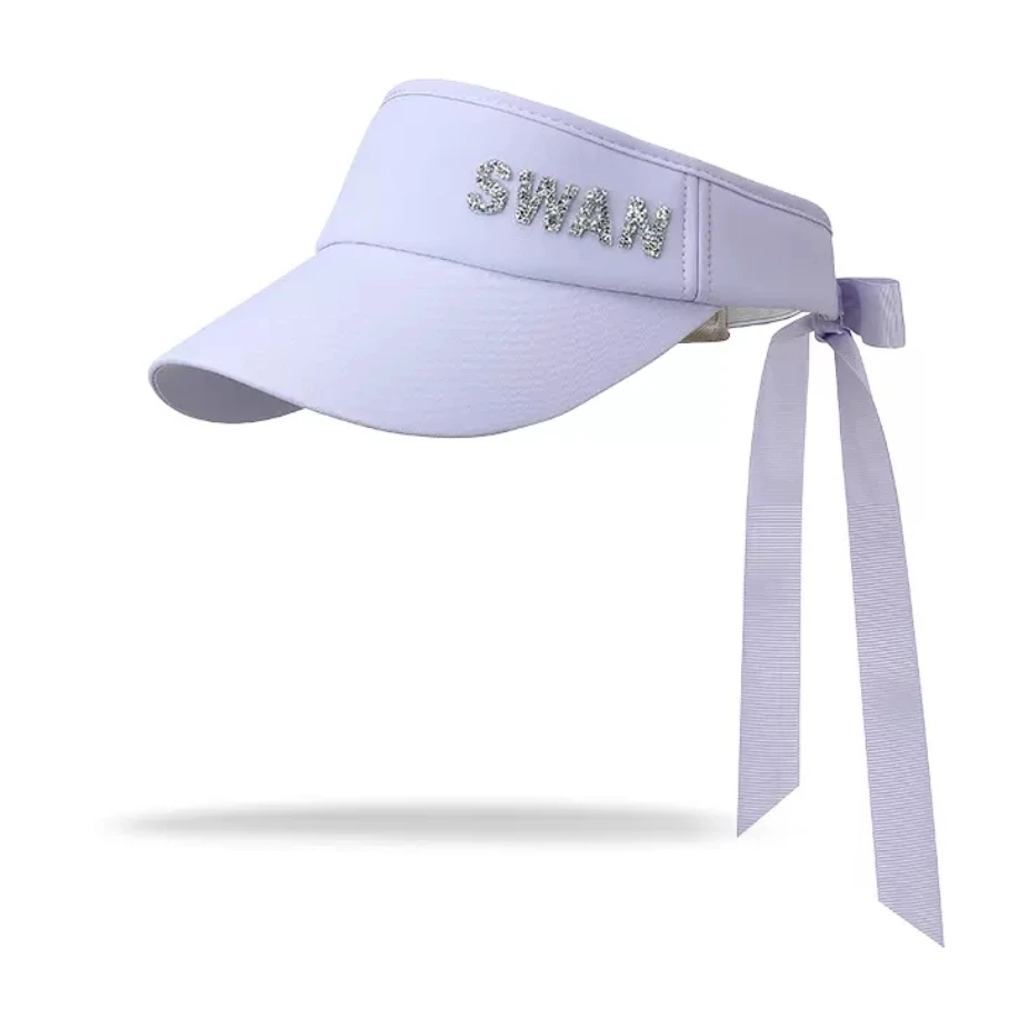Swan golf cap for women new sunscreen sun visor stretch hat ladies high quality outdoor sports tennis empty top caps