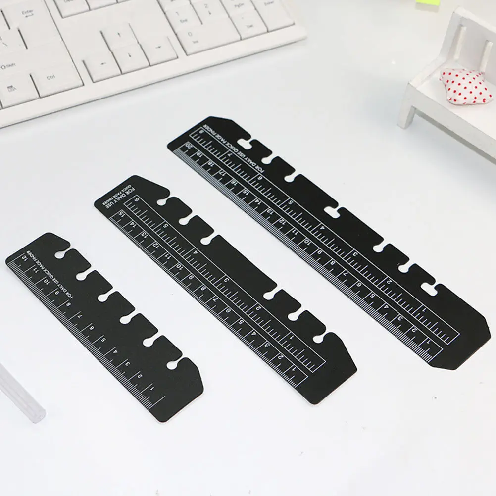 3Pcs 투명 PVC 분리기 눈금자 페이지 파인더 6 홀 바인더 노트북용 경량 얇은 휴대용 A5 A6 A7 학교 사무실