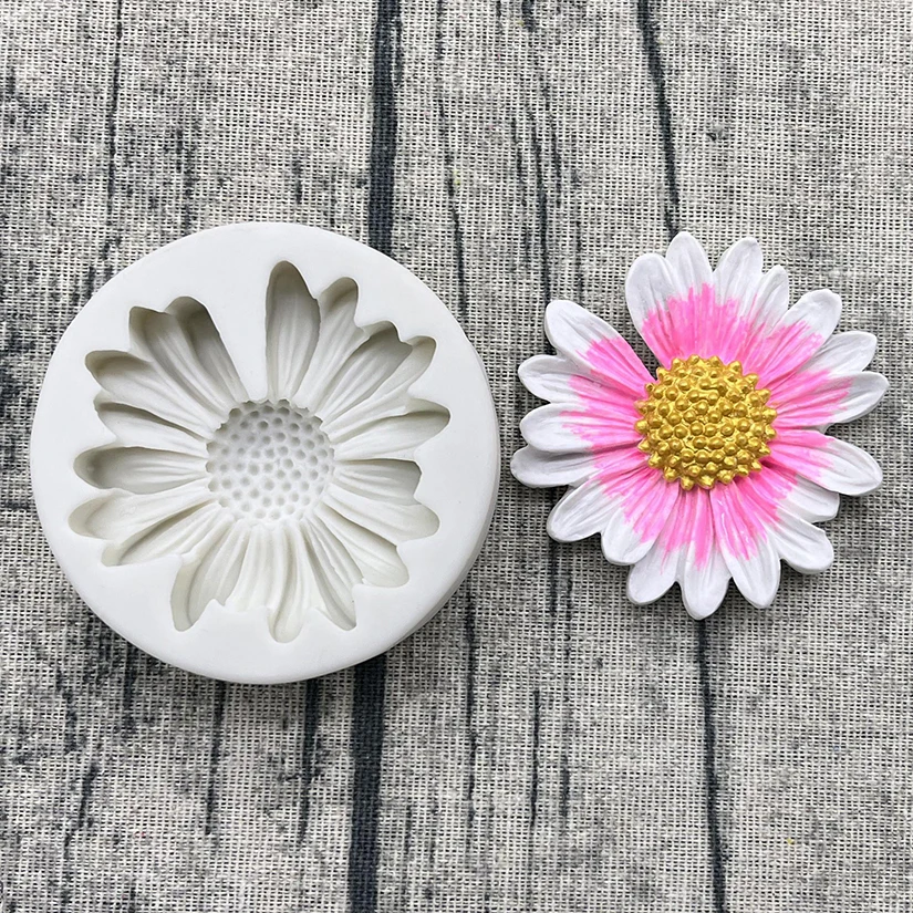 

Daisy Sunflower Silicone Mold Fondant Cake Decorating Tools Sugarcraft Cupcake Chocolate Baking Mold