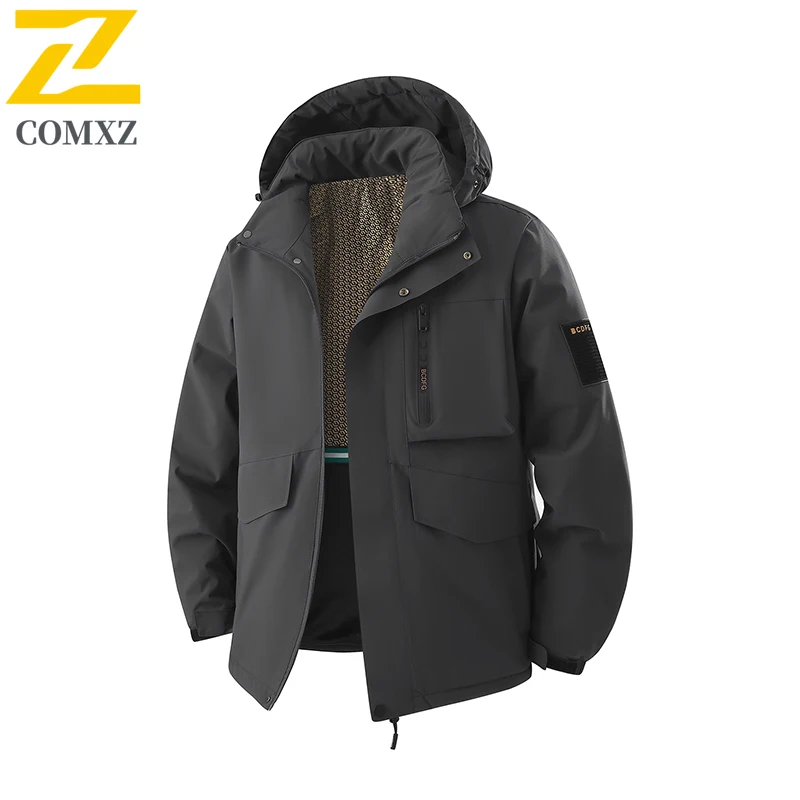 COMXZ High Quality Jackets Solid Color Outdoor Climbing Camping Men Lightweight Windbreaker Coat Adventure Fleece Racing Jacket