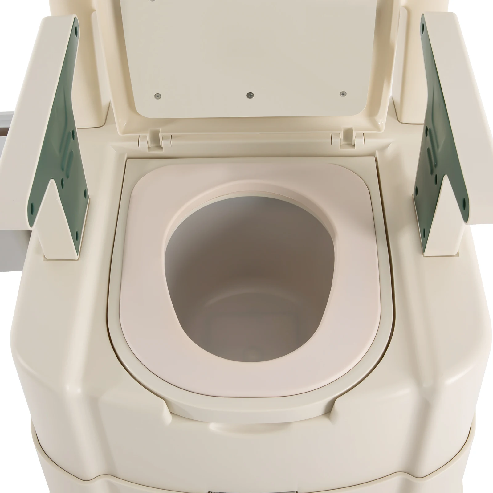 Durable Portable Bedside Commode with 440.92 lbs Capacity, Non-Slip Feet, Sensor Light for Safety, Easy-to-Use Inner Bucket, 4