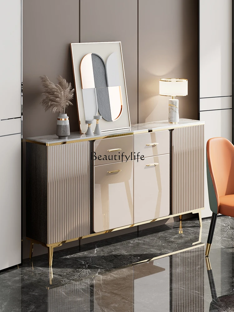 

Ultra-Thin Sideboard Cabinet Light Luxury Narrow Integrated Wall Italian Floor Modern Minimalist Locker