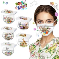 10PC Adult Man Women Happy Easter Disposable Face masque 3Ply Ear Loop маски mascarilla Protective Breathable Mask masque 2
